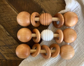 Baby rattle • wooden baby toys • wood baby toy • natural baby rattle • baby shower gift • natural baby toy • baby photo prop • Montessori