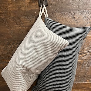 Sauna pillow • sauna accessories • bath pillow • Scandinavian sauna pillow • spa pillow • striped linen sauna pillow • sauna gift and decor