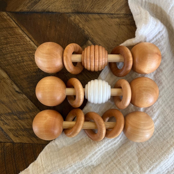 Baby rattle • wooden baby toys • wood baby toy • natural baby rattle • baby shower gift • natural baby toy • baby photo prop • Montessori