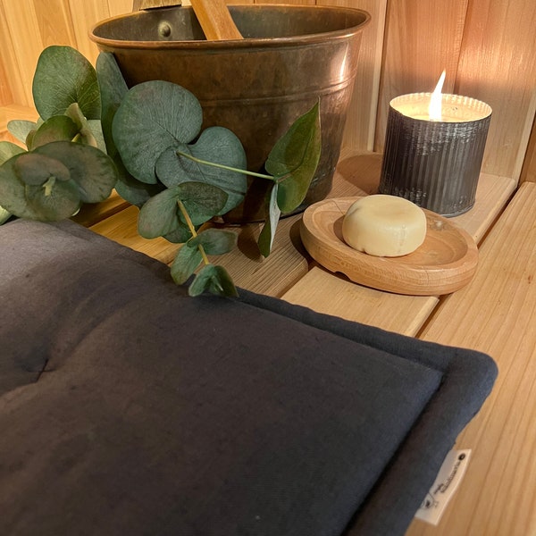Sauna cushion • foldable portable chair pad cushion • personal bench pad • sauna accessories • wheelchair pad • sauna gift