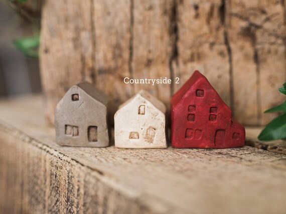 mini clay houses