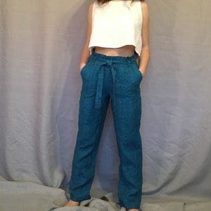 Linen pants. Flax pants. Linen trousers. Linen capris. European linen