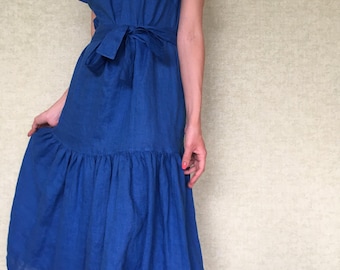 Linen dress / Drop shoulder linen dress / Linen tunic / Maxi linen dress / Linen night dress / Linen nightgown / Summer dress