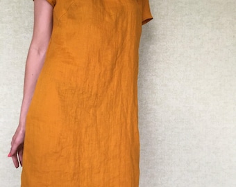 Linen dress / Drop shoulder linen dress / Linen tunic / Maxi linen dress / Linen night dress / Linen nightgown / Summer dress
