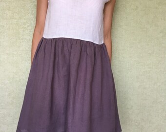 Linen dress / Drop shoulder linen dress / Linen tunic / Maxi linen dress / Linen night dress / Linen nightgown / Summer dress
