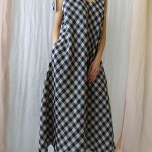Linen dress / Linen tunic / Maxi linen dress  / Summer dress / Linen Sundress / Sleeveless Dress / Linen Tie Strap Dress