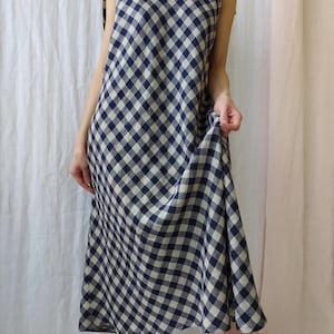 Linen dress / Linen tunic / Maxi linen dress  / Summer dress / Linen Sundress / Sleeveless Dress / Linen Tie Strap Dress