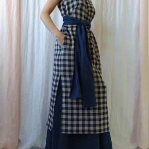 Conjunto de túnica-vestido y falda/ropa de lino para mujer/Falda larga de lino/Vestido maxi de lino/Vestido de verano/Vestido de verano de lino/Vestido sin mangas
