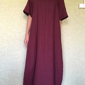Linen dress / Drop shoulder linen dress / Linen tunic / Maxi linen dress / Linen night dress / Linen nightgown / Summer dress