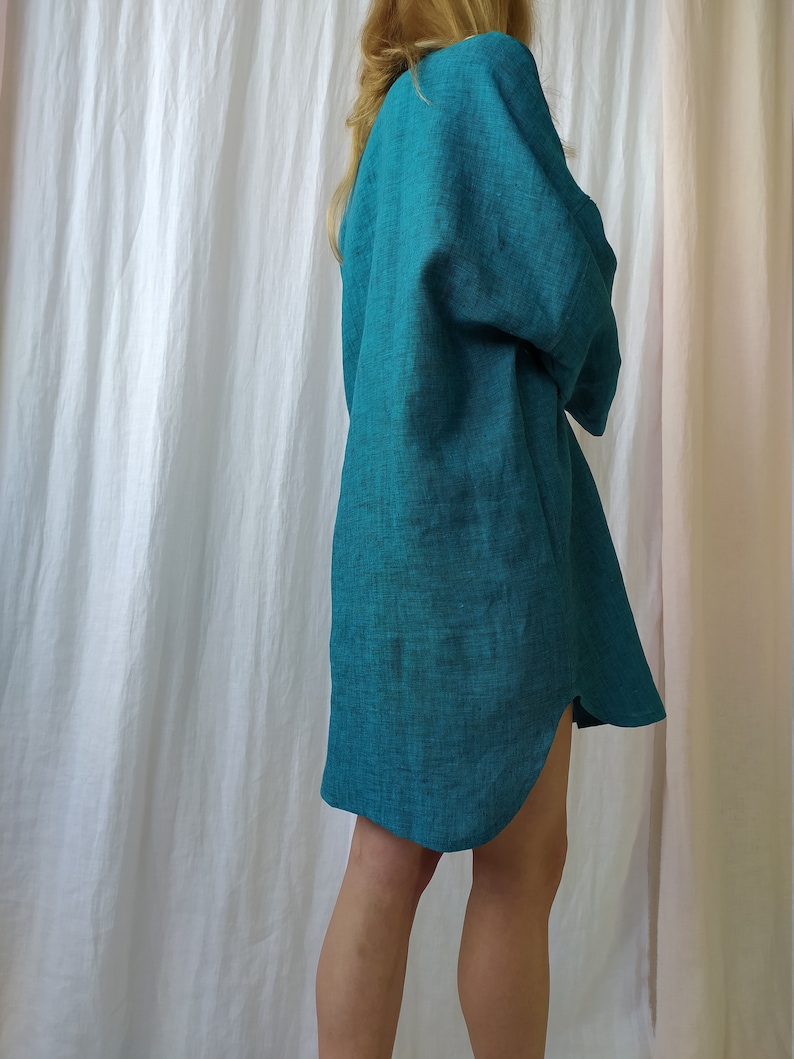 Linen Tunic With PocketsLinen Maternity DressLinen Tunic DressLinen Dress For WomenLoose Linen TunicBeach Cover UpsPlus Size Tunic