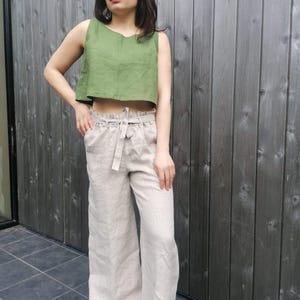 Linen pants. Flax pants. Linen trousers. Linen capris. European linen