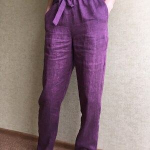 Linen pants. Flax pants. Linen trousers. Linen capris. European linen