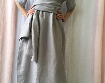 Linen dress / Drop shoulder linen dress / Linen tunic / Maxi linen dress / Linen night dress / Linen nightgown / Summer dress