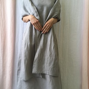 Linen dress / Drop shoulder linen dress / Linen tunic / Maxi linen dress / Linen night dress / Linen nightgown / Summer dress