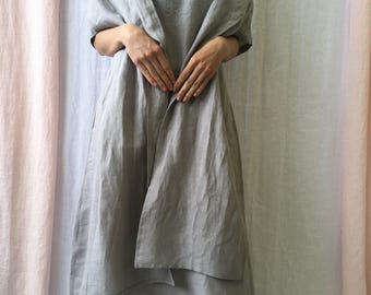 Linen dress / Drop shoulder linen dress / Linen tunic / Maxi linen dress / Linen night dress / Linen nightgown / Summer dress