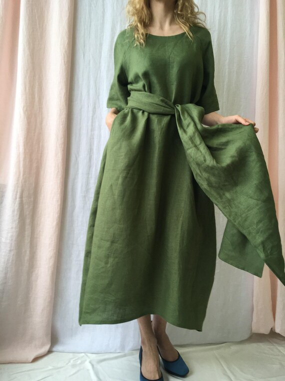 the drop linen dress adabellebuntrock on LTK