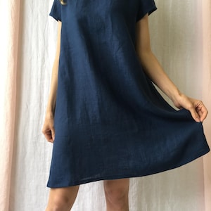 Linen dress / Drop shoulder linen dress / Linen tunic / Maxi linen dress / Linen night dress / Linen nightgown / Summer dress