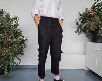 Linen pants. Trousers for men Capris for everyday Casual style