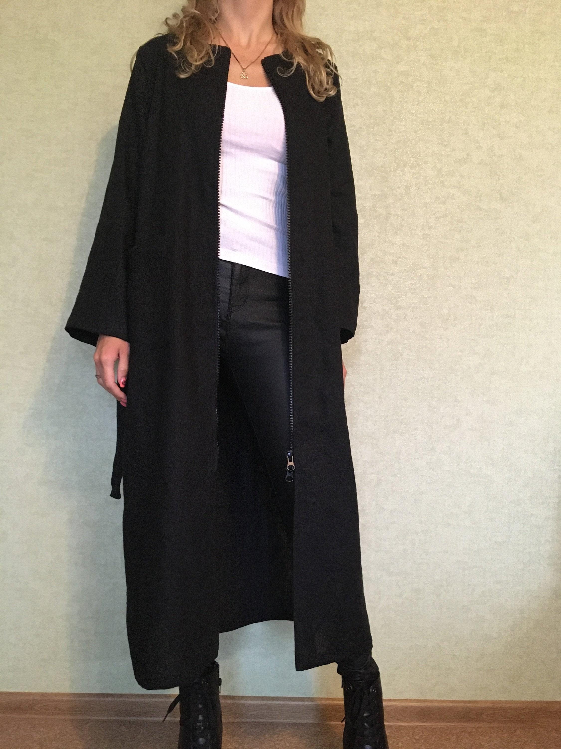 Linen Cardigan Jacket/Linen Duster Coat/Oversized Linen Jacket/Linen Coat With Pockets/Flax Robe/Linen Dress/Linen Long Coat/Linen Overcoat/