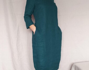 Linen dress / Drop shoulder linen dress / Linen tunic / Maxi linen dress / Linen night dress / Linen nightgown / Summer dress