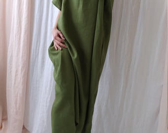 Linen dress / Drop shoulder linen dress / Linen tunic / Maxi linen dress / Linen night dress / Linen nightgown / Summer dress