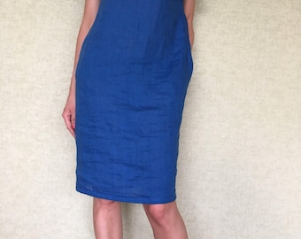 Linen dress / Drop shoulder linen dress / Linen tunic / Maxi linen dress / Linen night dress / Linen nightgown / Summer dress