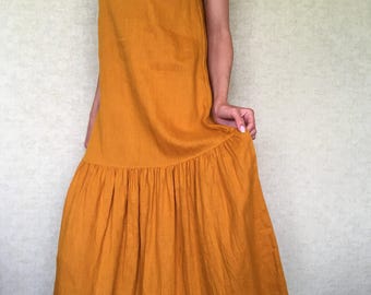 Linen dress / Drop shoulder linen dress / Linen tunic / Maxi linen dress / Linen night dress / Linen nightgown / Summer dress