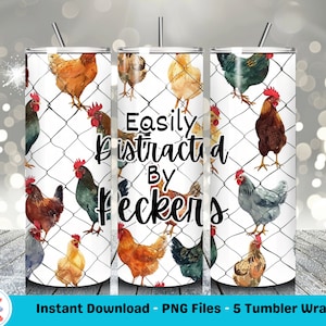 5 Funny Chicken 20oz Skinny Tumbler Wrap, 30oz Wrap, Sublimation Design, Digital Download PNG, Farm Life Tumbler Wrap PNG, Chicken Lover PNG