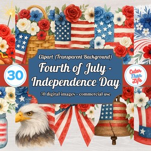 x30 4th of July Clipart | Fourth of July PNG, Patriotic clip art, Independence Day graphics, USA flag clipart, July 4th sublimation