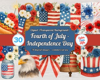 x30 4 juli Clipart | Fjärde juli PNG, Patriotisk clipart, Självständighetsdagen-grafik, USA-flagga clipart, 4 juli sublimering
