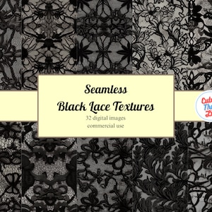 x32 Black Lace Digital Paper, Goth Lace, Lace Backgrounds, Victorian Gothic Grunge Textures, Digital Black Lace printable scrapbook paper