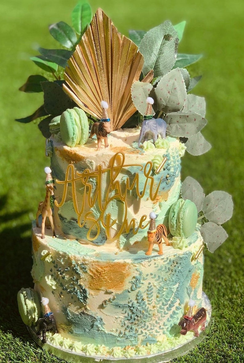 Wild One/ Safari/ Animal Cake Toppers. Party Hat Animals. Etsy UK