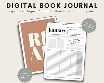 Monthly Reading Journal | Digital