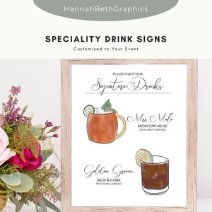 Specialty Drink Sign | Custom