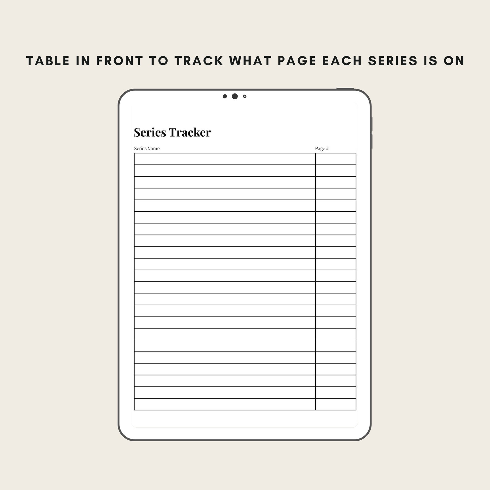 Digital Book Series Tracker | Reading Log for Ipad, Goodnotes ...