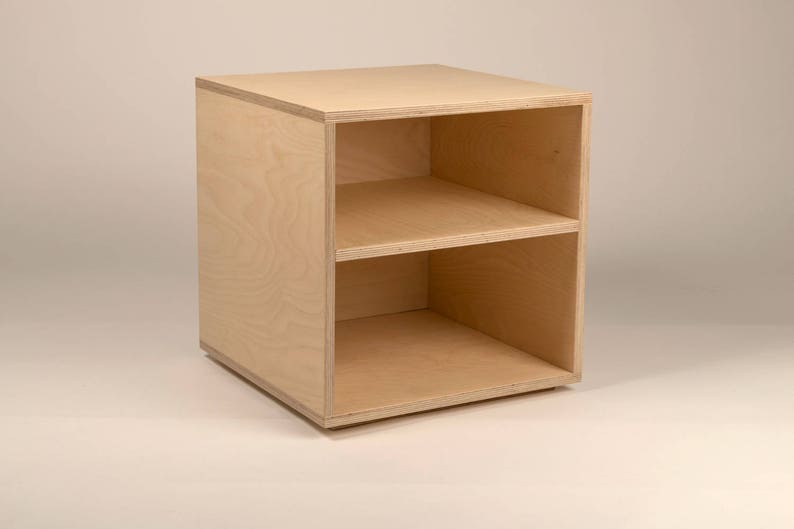 Modular Plywood Storage Cube with Back and Shelf Etsy