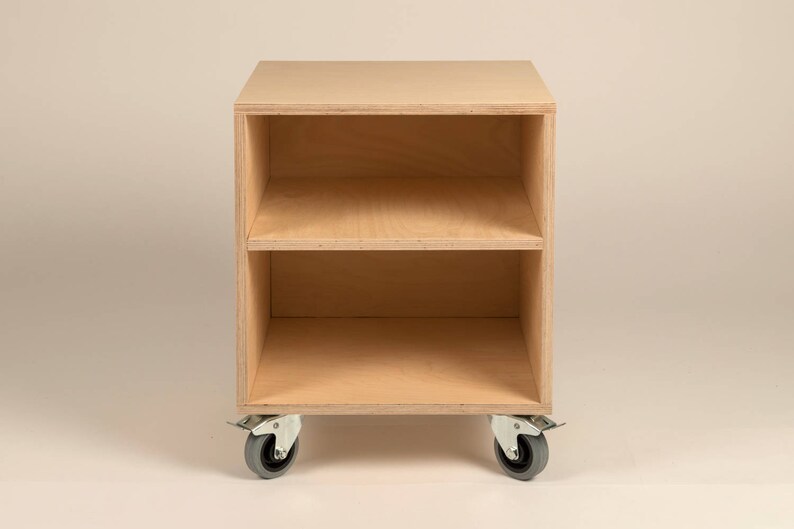 Modular Plywood Storage Cube With Back and Shelf Etsy