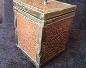 Rare Antique Copper and Brass Tea Caddy