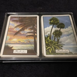 Vintage Piatnik Barbados twin pack boxed playing cards