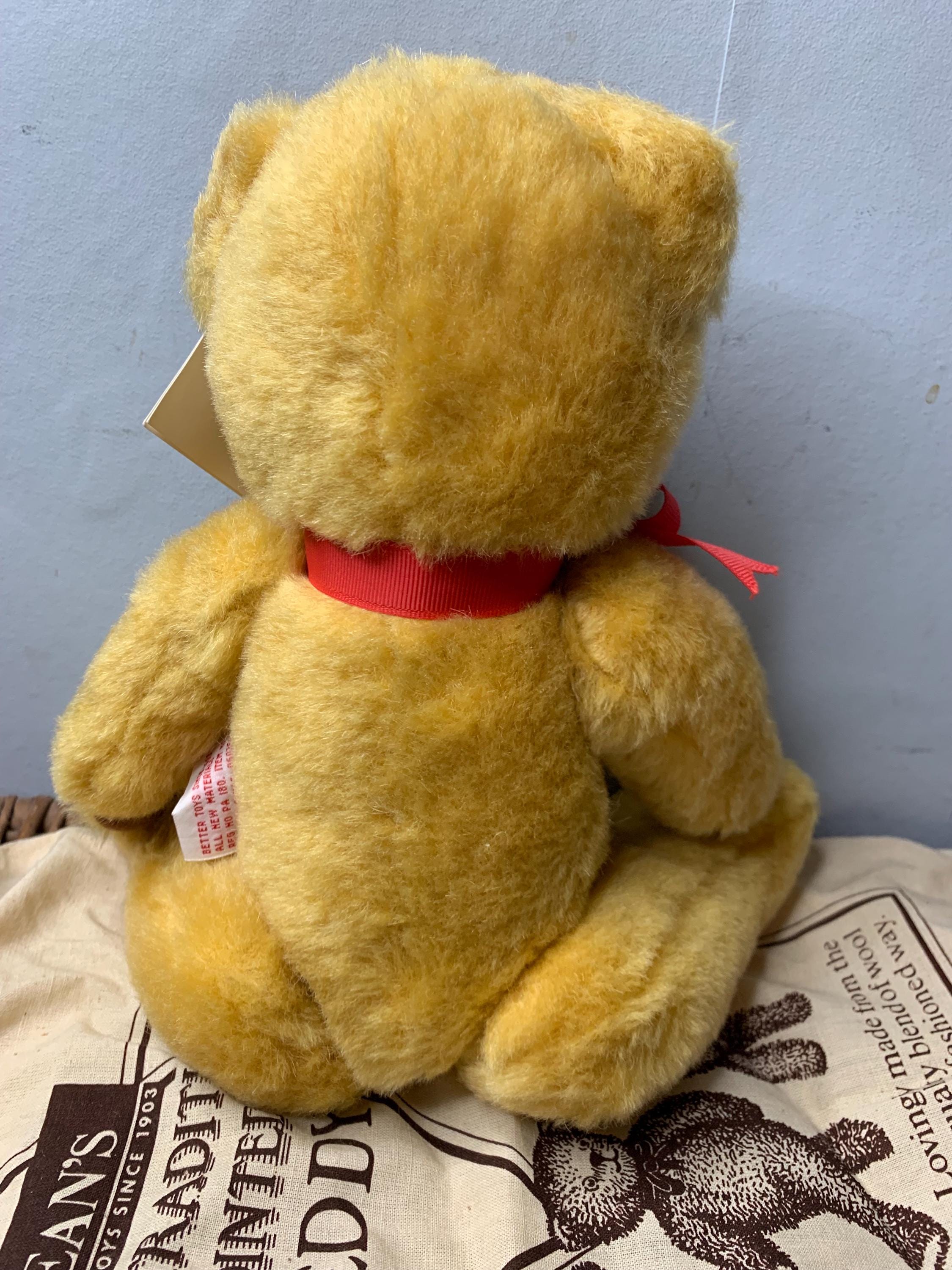 ヴィンテージ ディーン ロンドン ベア 1970 年代 タグとオリジナル布製