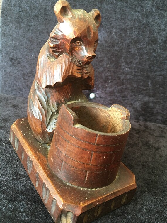 ヴィンテージ 手彫り ロシアのクマと蜂蜜樽 - Etsy 日本