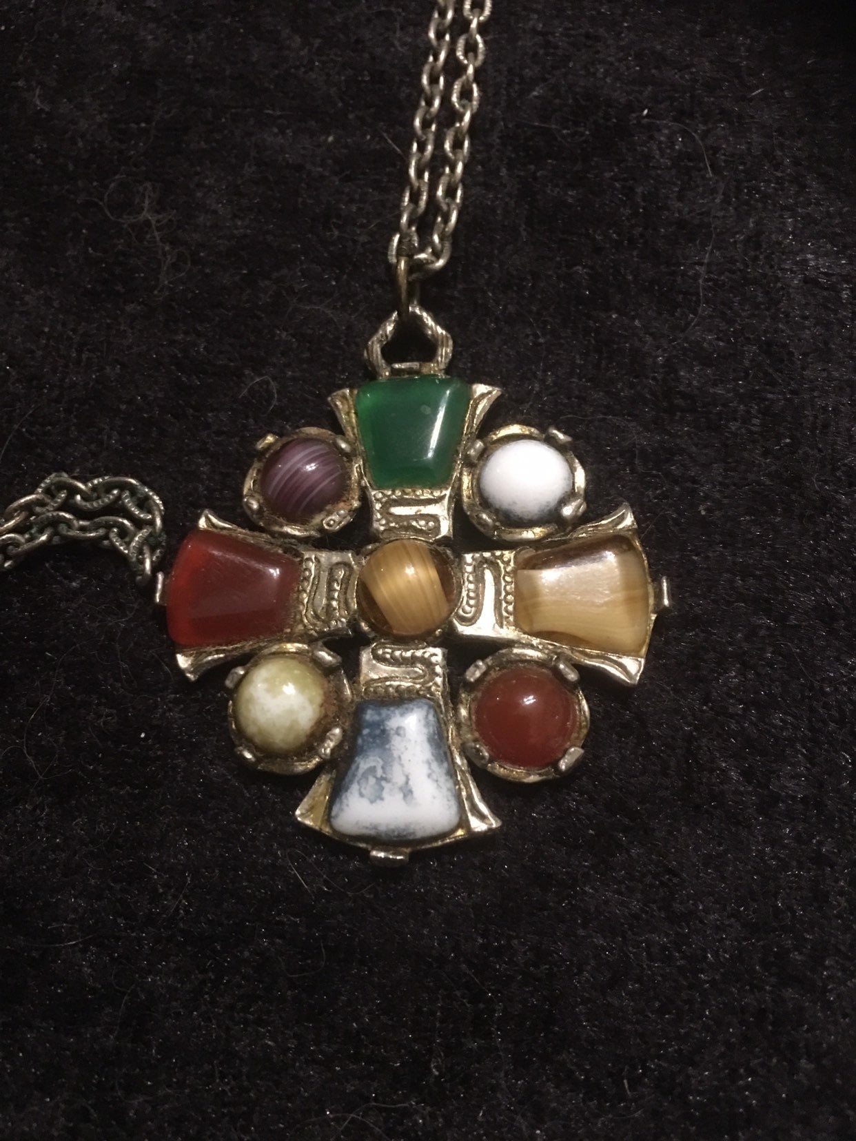 ネックレス・ペンダント VINTAGE HOLLYWOOD Ornament Drop Necklace 4BNY566 Amulet Necklace in 18ct Gold Vermeil On Sterling Silver and