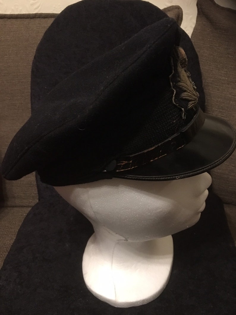 WW1 1915-1918 Antique Naval Officers Peaked Hat With Bullion | Etsy