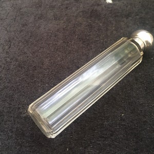 Antique Mappin and Webb cut glass Sterling silver lid Dressing table bottle