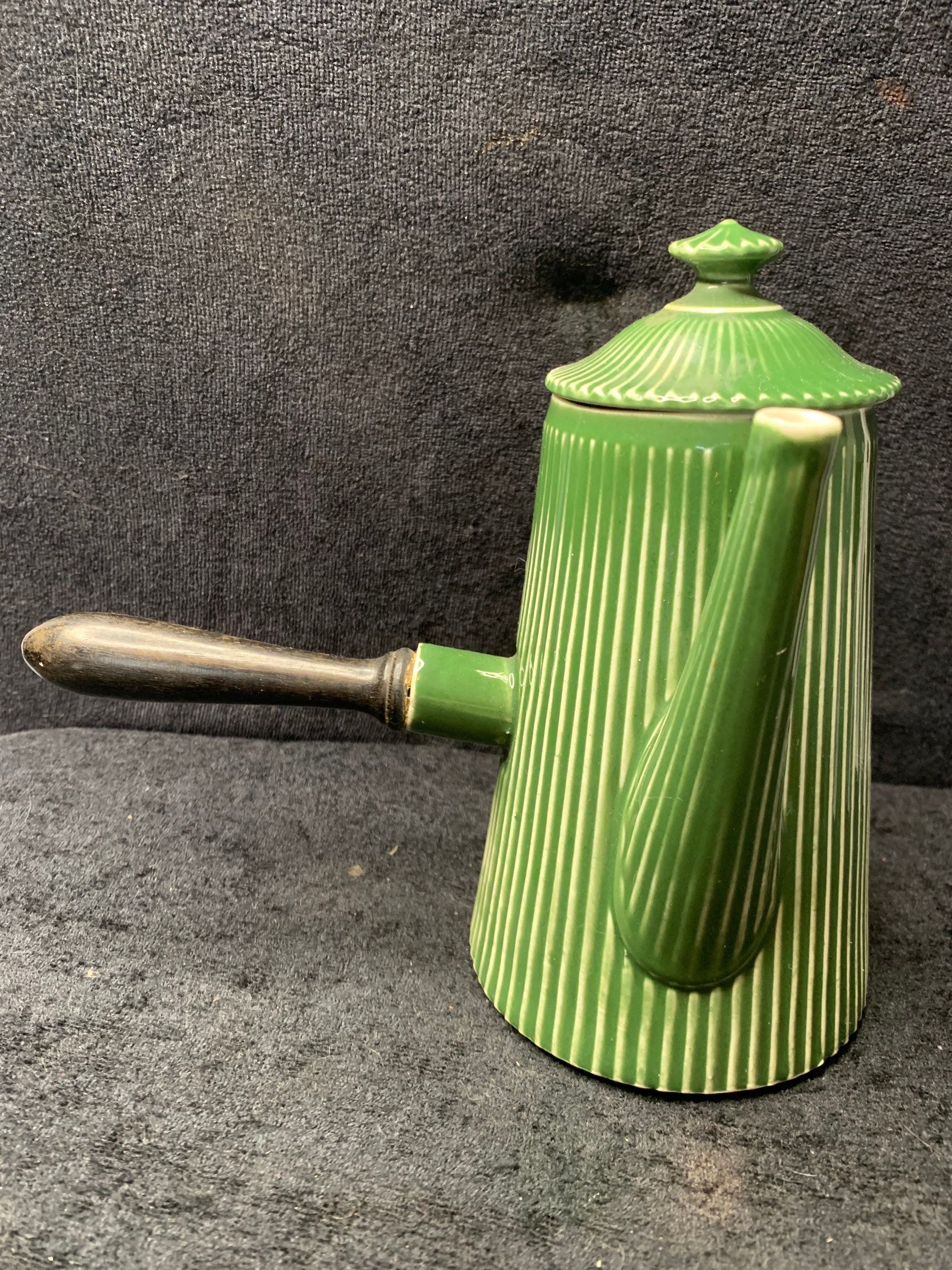 Rare Antique Albert Pillivuyt Porcelain Coffee Pot With Wooden Etsy