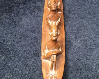 アフリカン工芸品 漕ぎ手2人 船の彫刻 アフリカン工芸品 漕ぎ手2人 船の彫刻の通販 by むーんショップ
