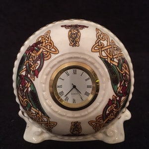 Vintage CRE Irish Celtic design Clock  signed by Artist Joe McCaul