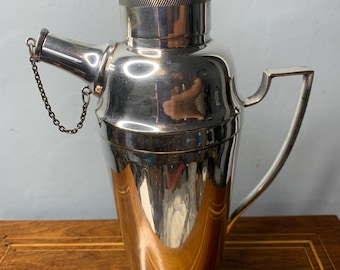 Vintage Silver Plated Cocktail Shaker made in England 1930s
