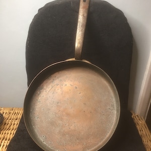 Rare Antique solid Copper Skillet / Frying pan