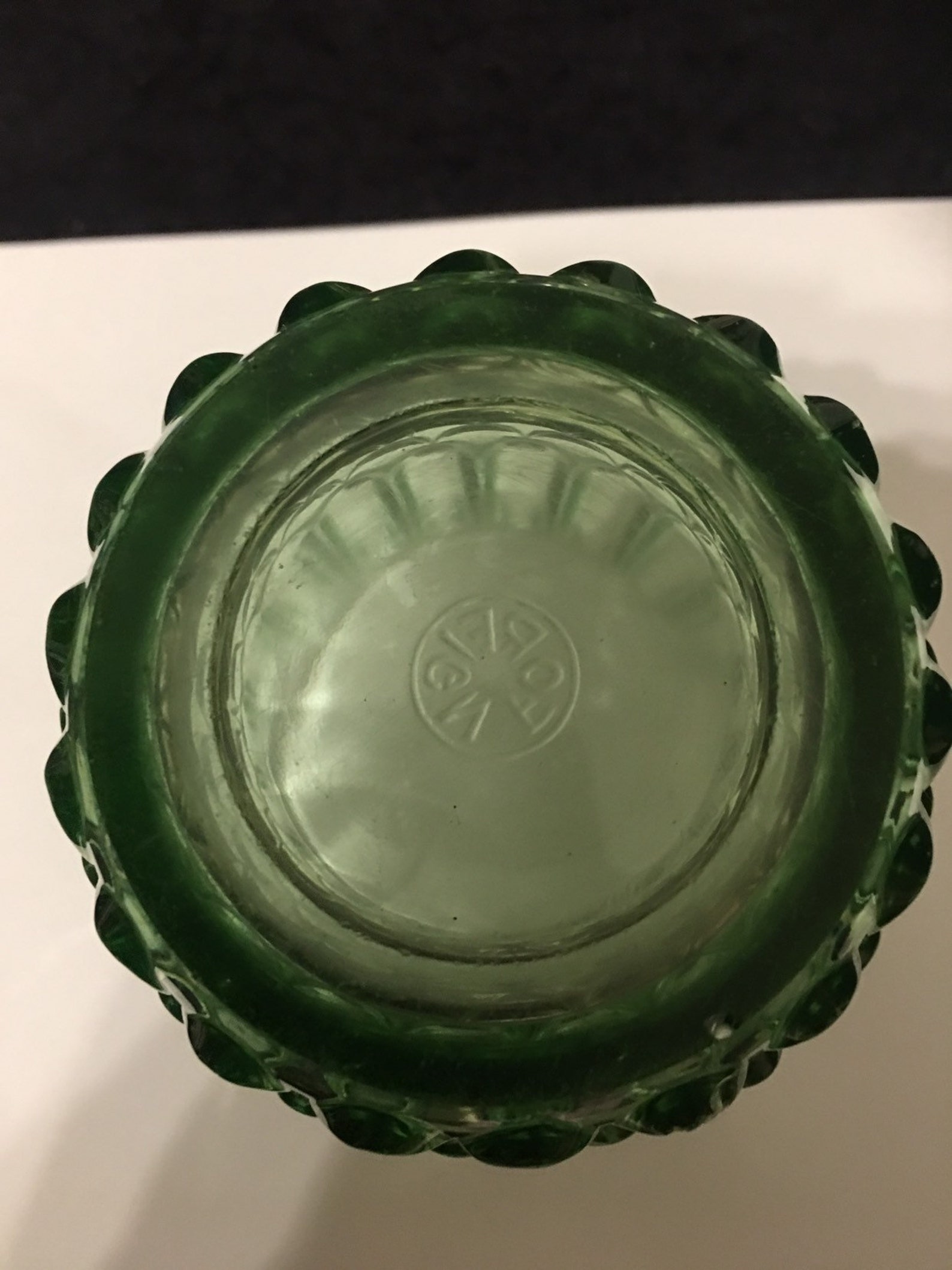 Vintage Green Uranium Glass Fluted Vase Etsy